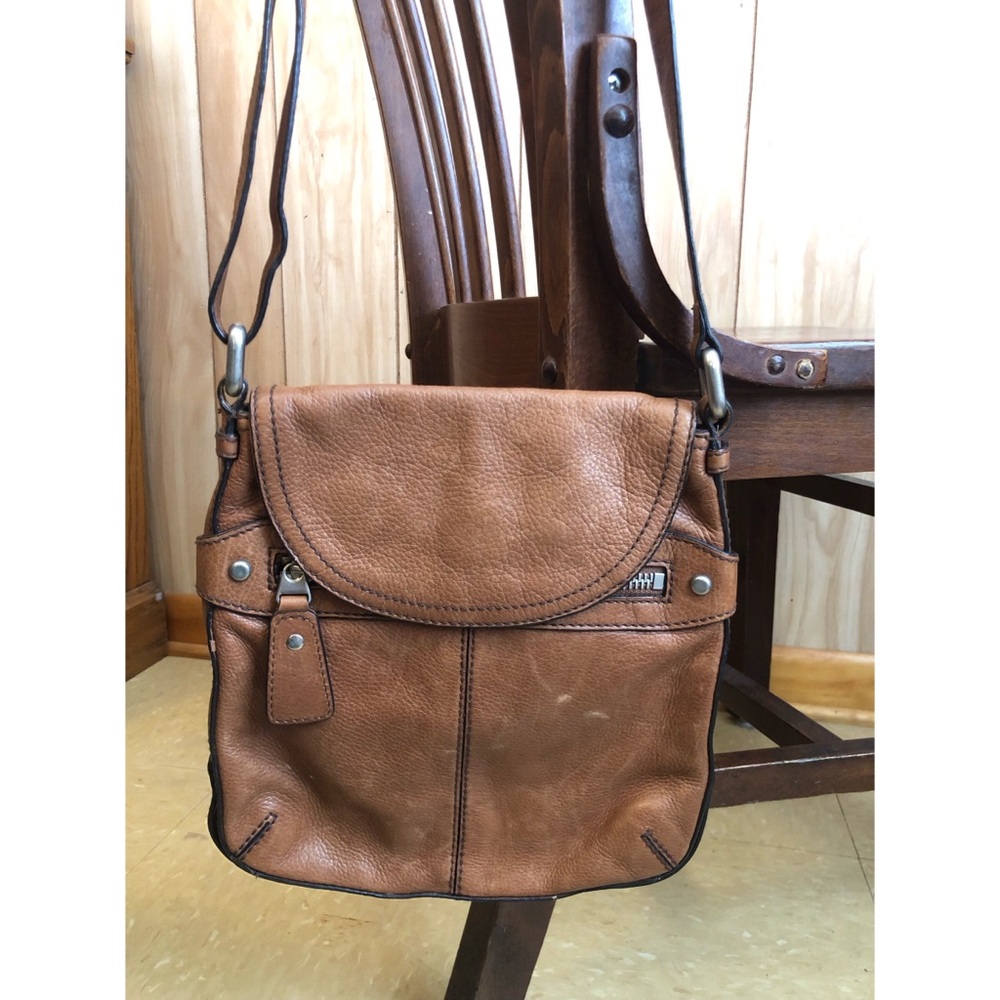 Vintage genuine leather Fossil crossbody bag